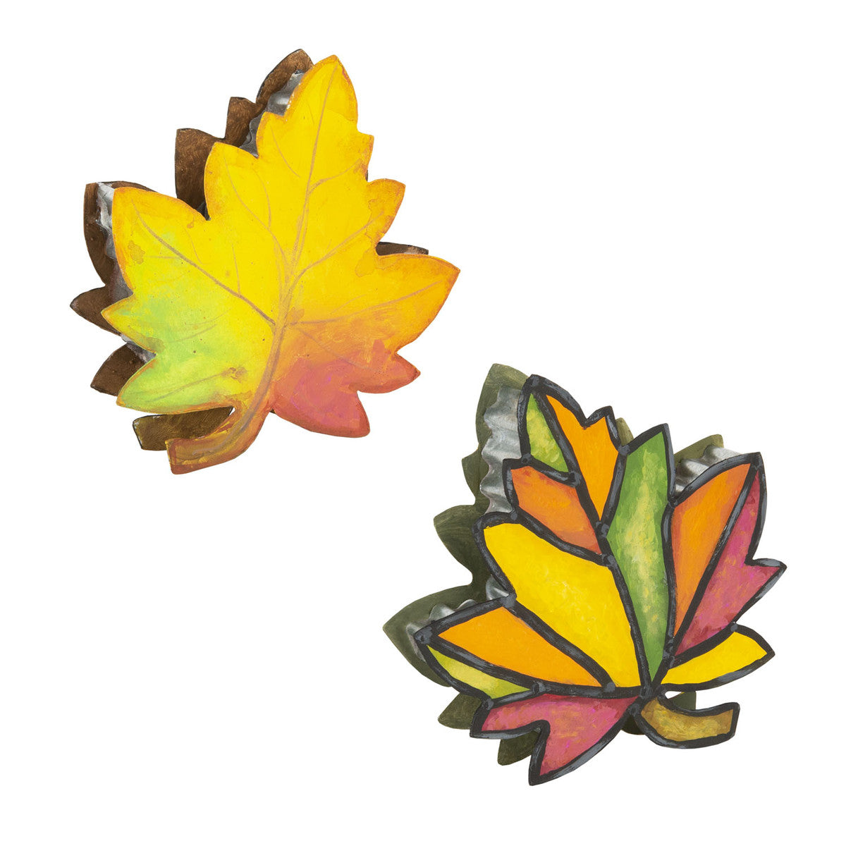 Round Top Double Sided Leaf Decor
