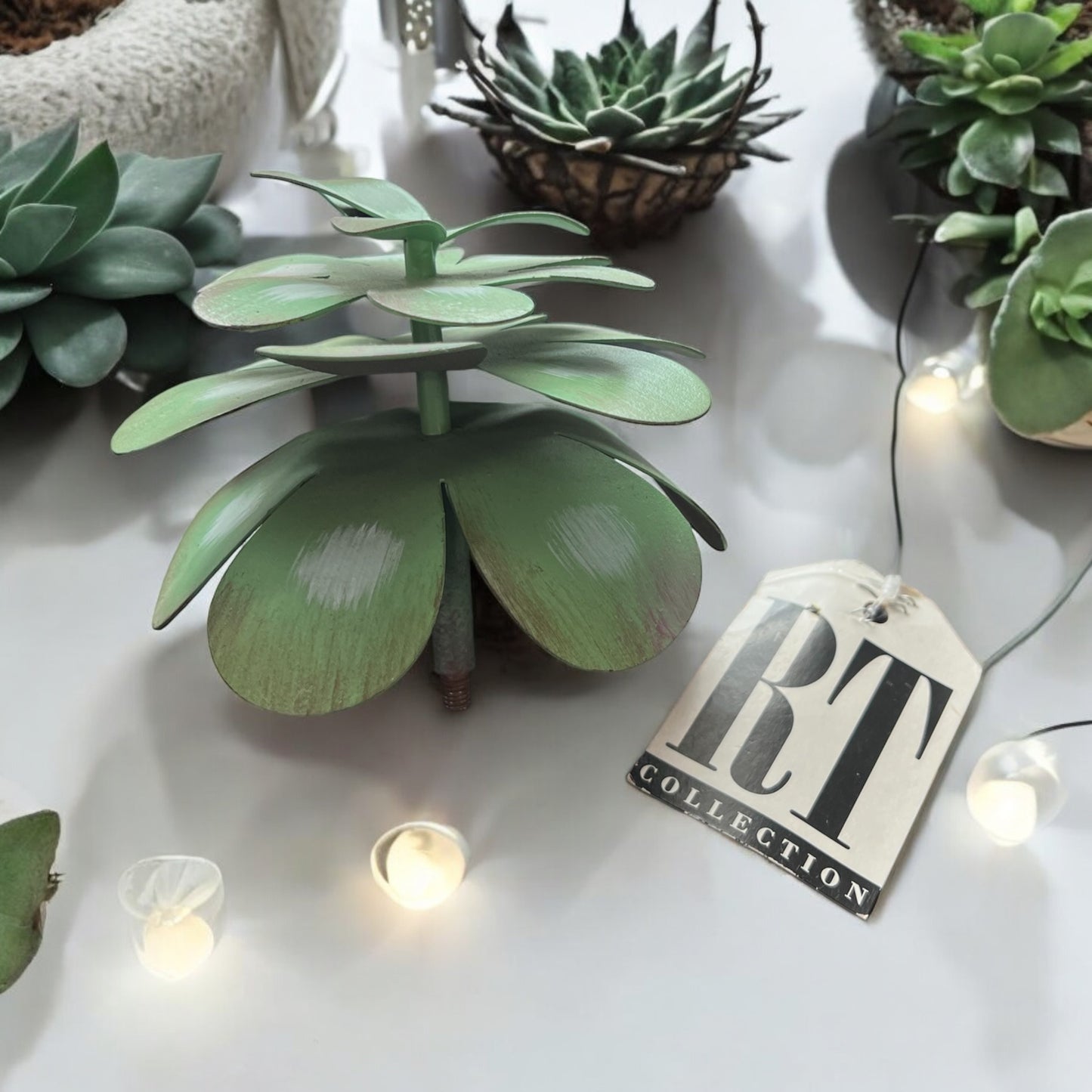Metal Succulent Finial