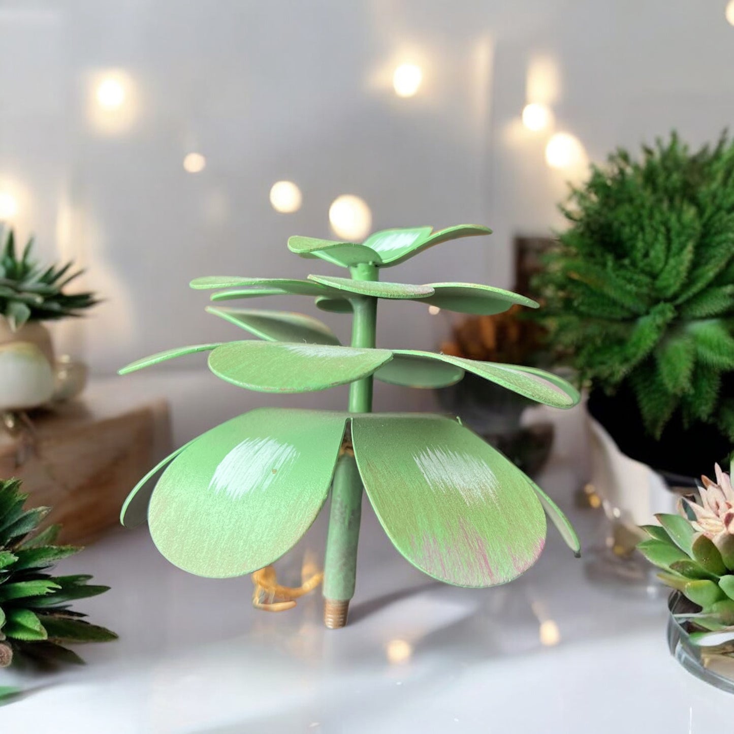 Metal Succulent Finial