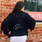 Rhinestone Fringe Suede Jacket