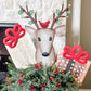 Axis Deer Gift Box Round Top Home Decor