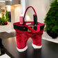 Santa Pants Velvet Velcro Wine Bag