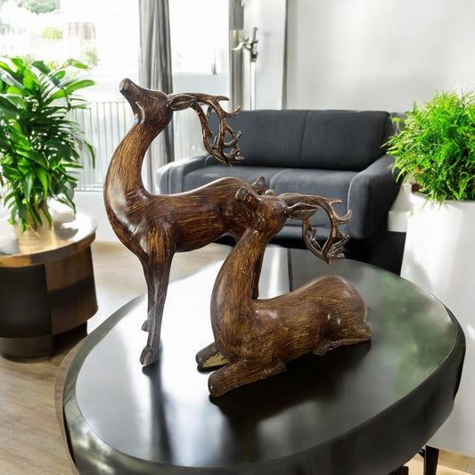 Wooden Deer Home Decor Set