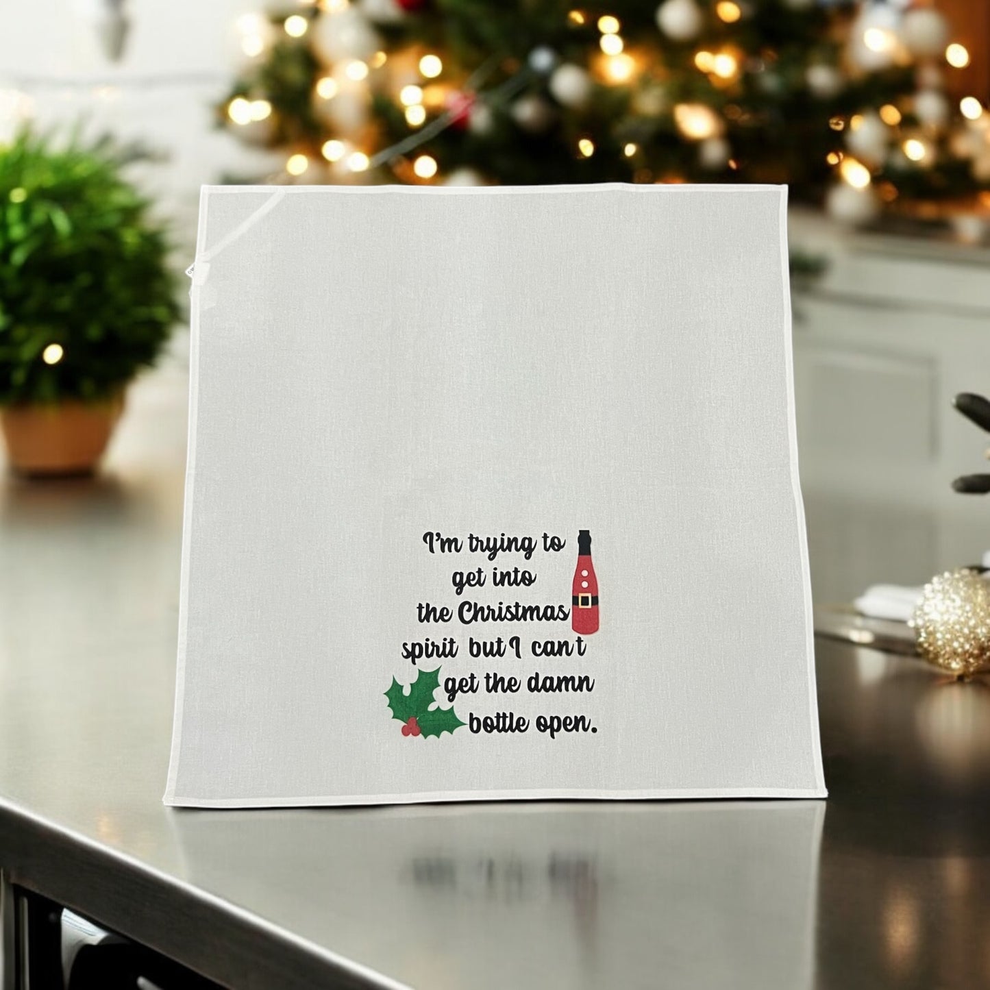 “Christmas Spirit” Kitchen Towel