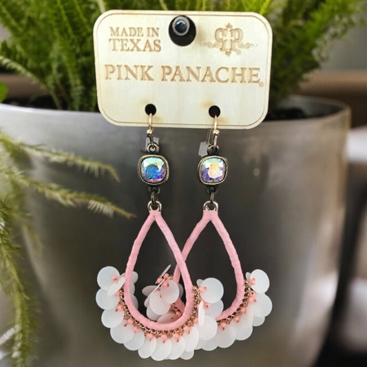 Pink Panache Petal Hoops