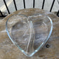 Glass Crystal Heart Shaped Dish