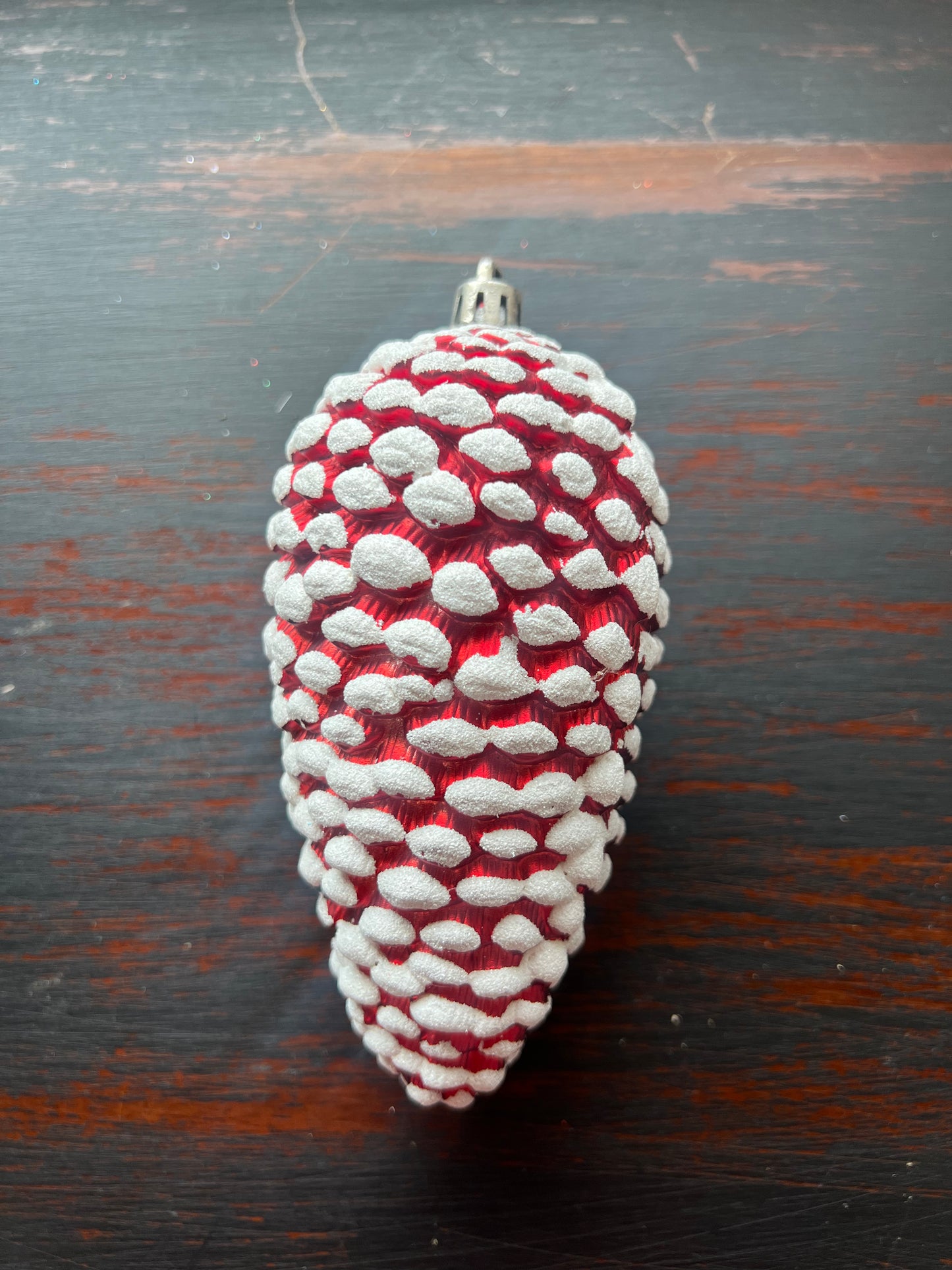 Red and White Glitter Ornaments