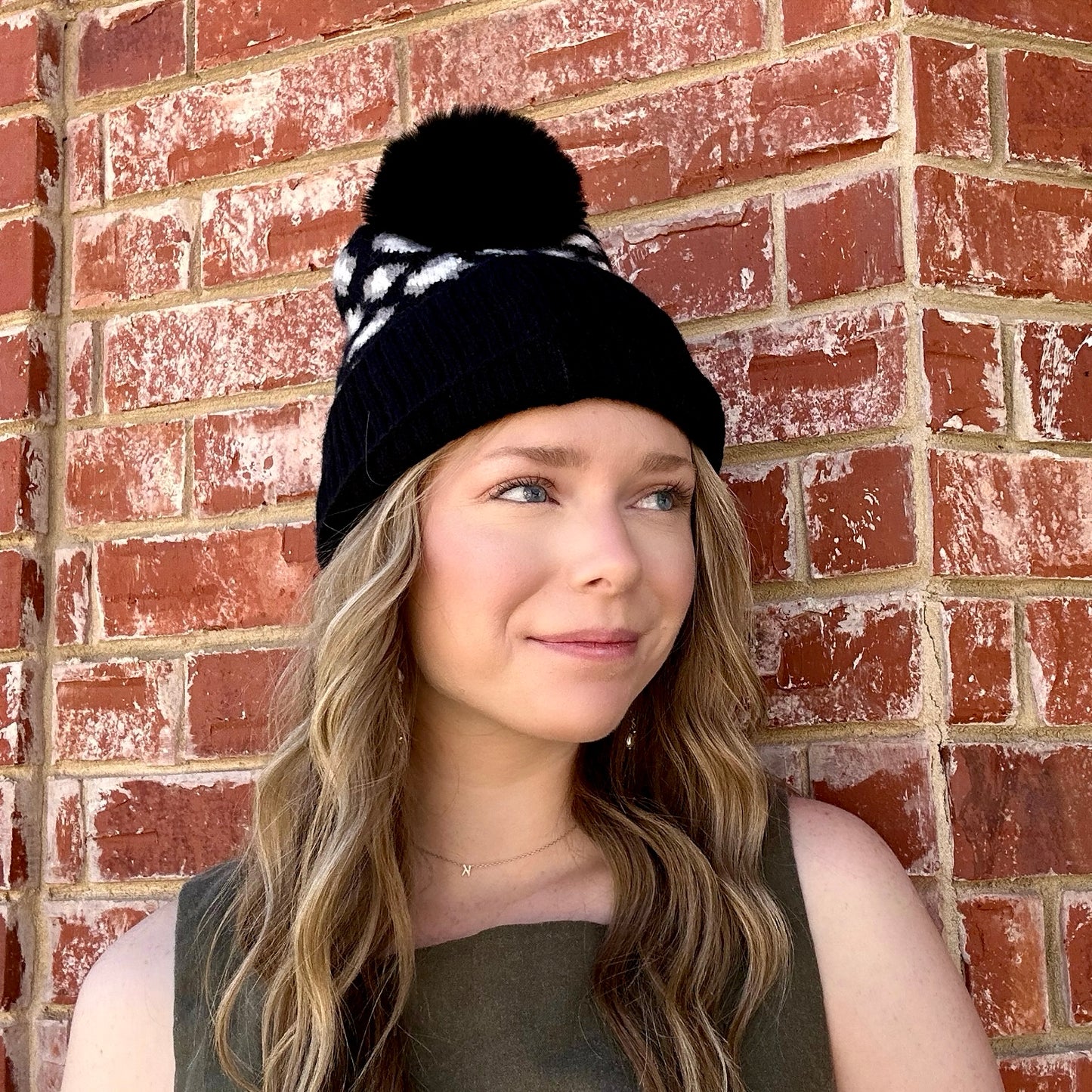 Black Cheetah Print Beanie