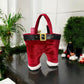 Santa Pants Velvet Velcro Wine Bag