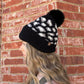 Black Cheetah Print Beanie