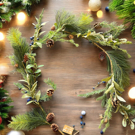 Blueberry and Pinecones Garland