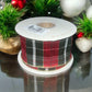 Red,Green and White Gold Plaid Ribbon