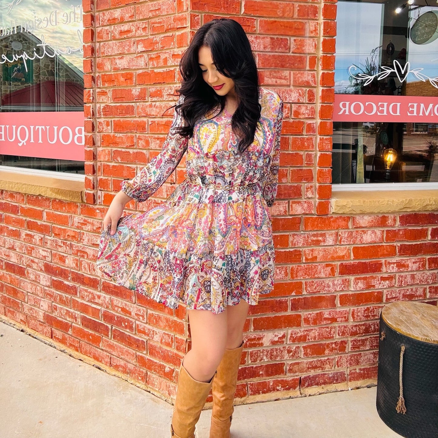 Boho Multicolor Paisley Dress