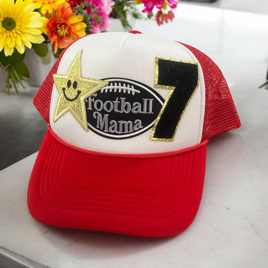 “Football Mama” Decorated Trucker Hat