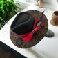 Black & Red Charlie Horse Felt Hat