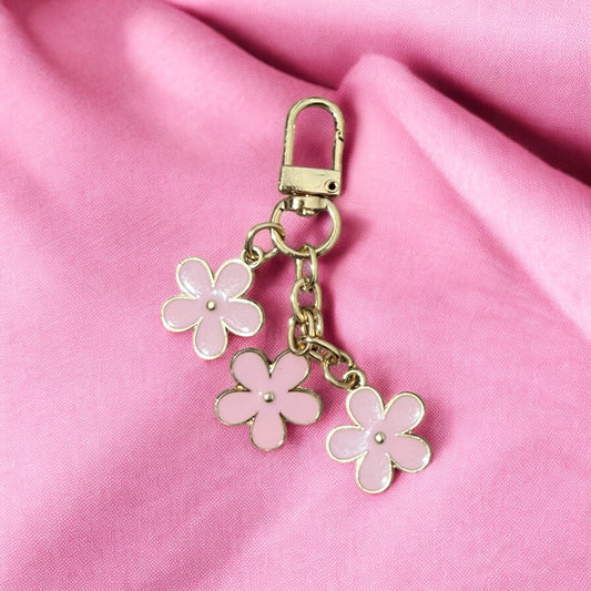 Dainty Flower 3 Stack Keychain