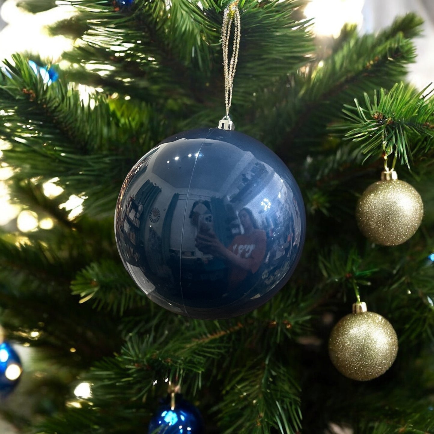 Midnight Blue 4.75” Pearl Ball Ornament