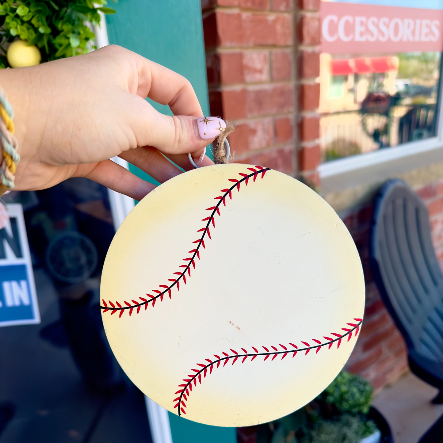 Round Top Baseball Charm