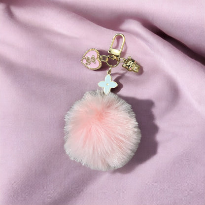 Pom Pom Chic Clip on Keychain