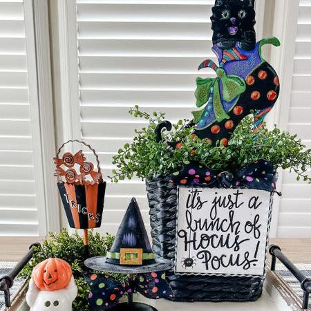 Trick or Treat Basket Finial