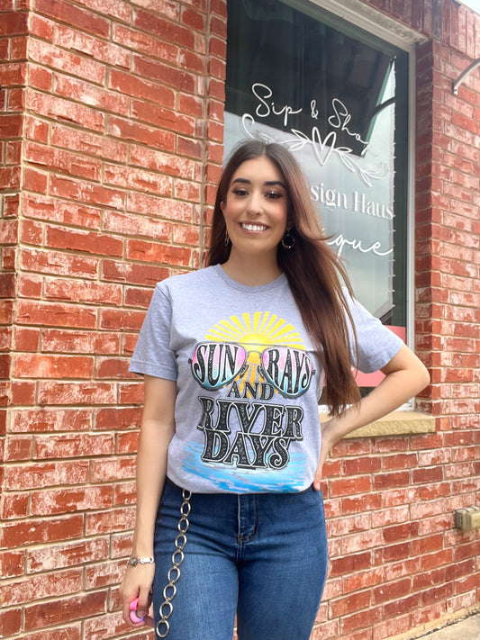 Summer Rays and River Days Graphic T-Shirt