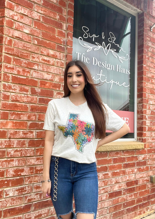Floral Texas Graphic T-Shirt