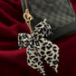 Cheetah Bow Clip On Keychain