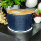 Midnight Blue Glitter Burlap Ribbon