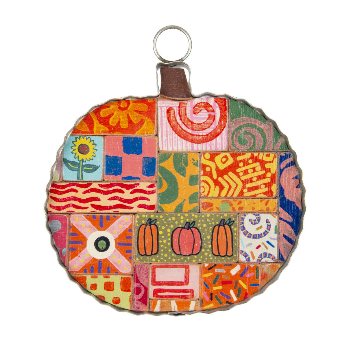 Patchwork Pumpkin Charm