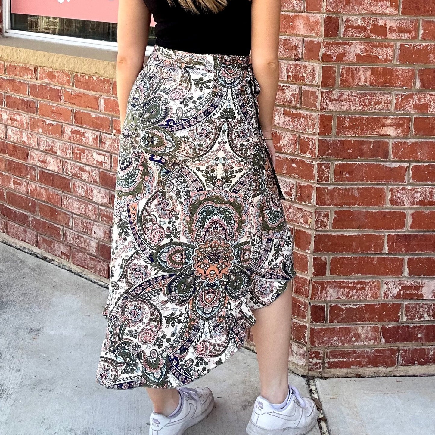 Boho Floral Wrap Skirt