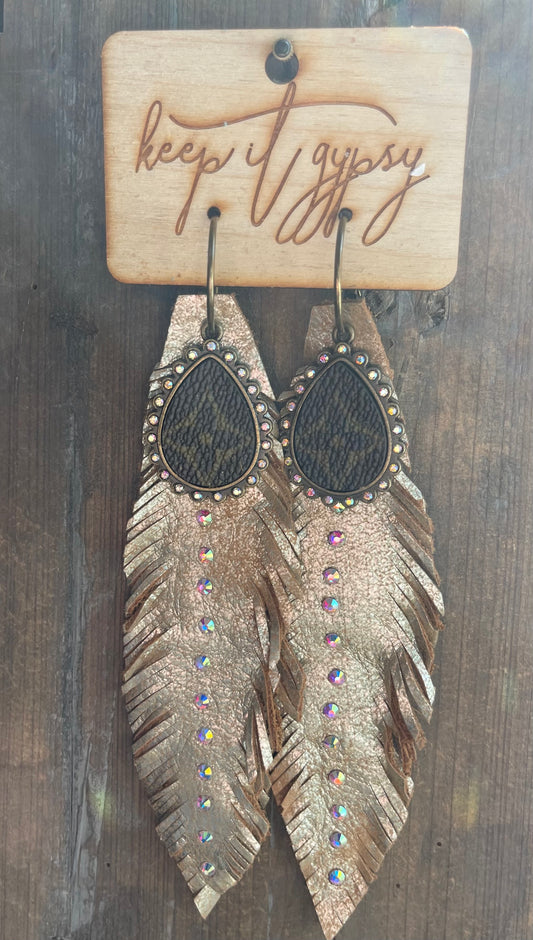 Keep it gypsy feather earrings