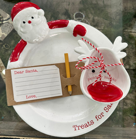 Treats for Santa & Reindeer Plate Set