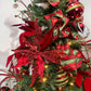 Bejeweled Poinsettia Long Stem Flower Decor