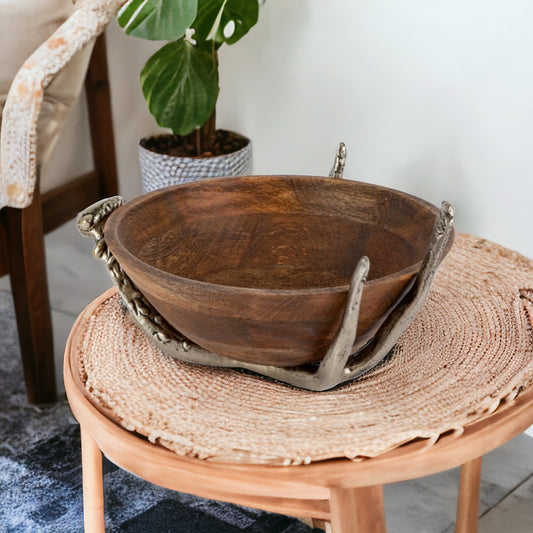Mango Wood Bowl with Stand