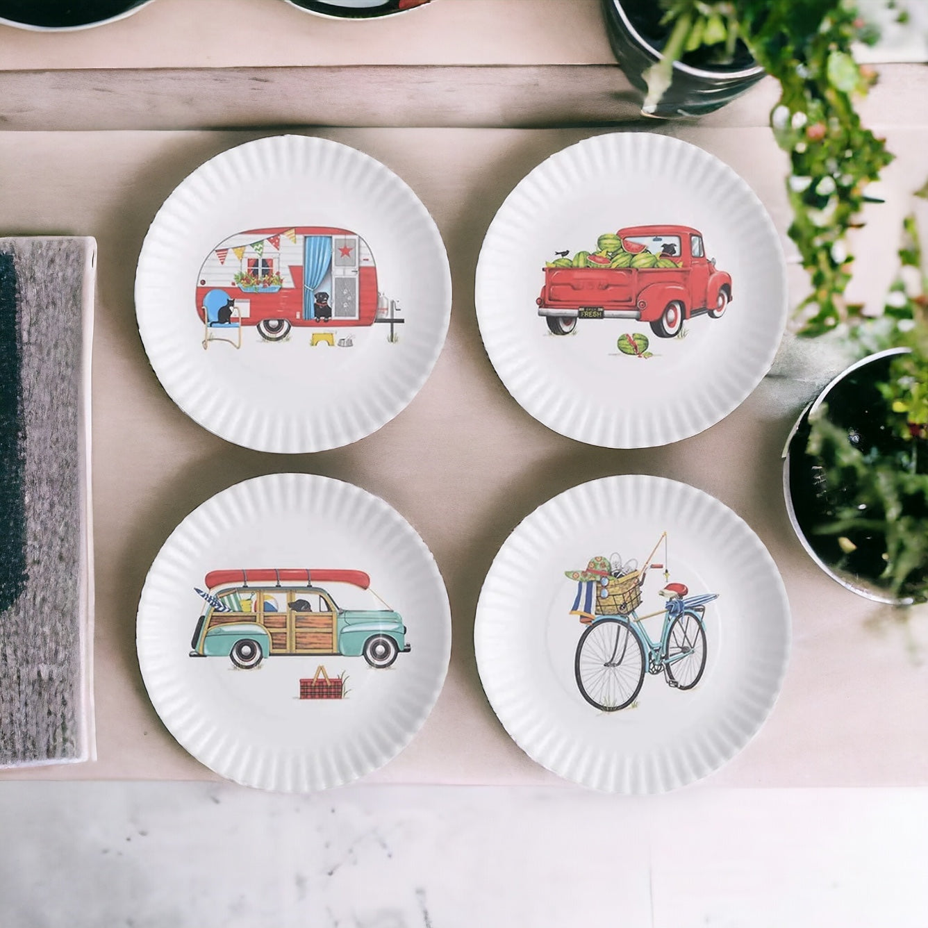 Summertime Melamine Paper Plates