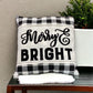 Merry & Bright Plaid Throw Pillow