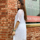 White Babydoll Short Sleeve Dress