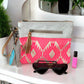 Myra Pink Aztec Wristlet