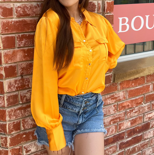 Long Sleeve Button Up Blouse