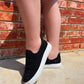 Black Crystal Slip-on shoe