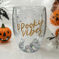 “Spooky Vibes” Confetti Glass