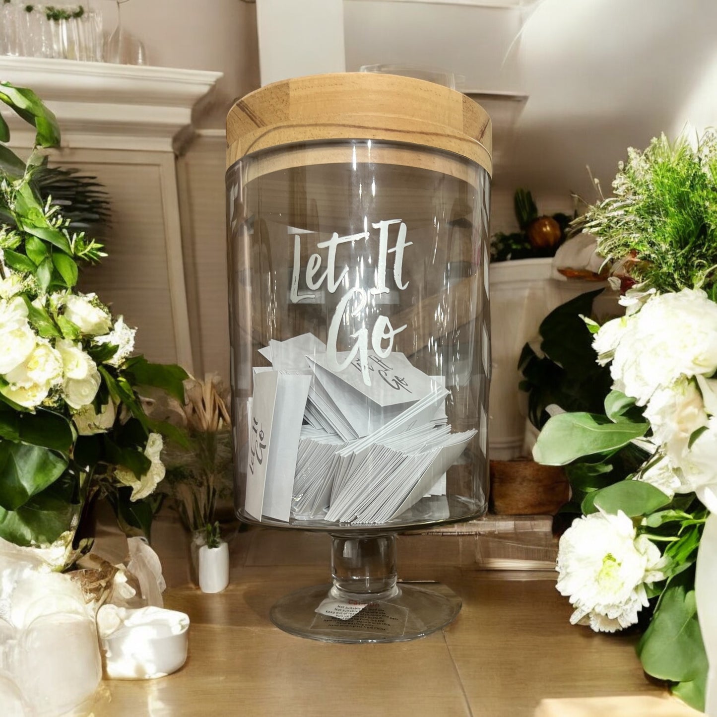 Large Gratitude glass Jars