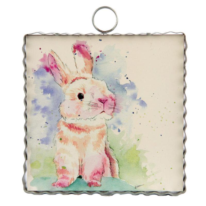 Watercolor Bunny Charm