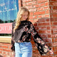 Black Floral & Lace Blouse