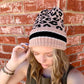 Knit Cheetah Print Beanie