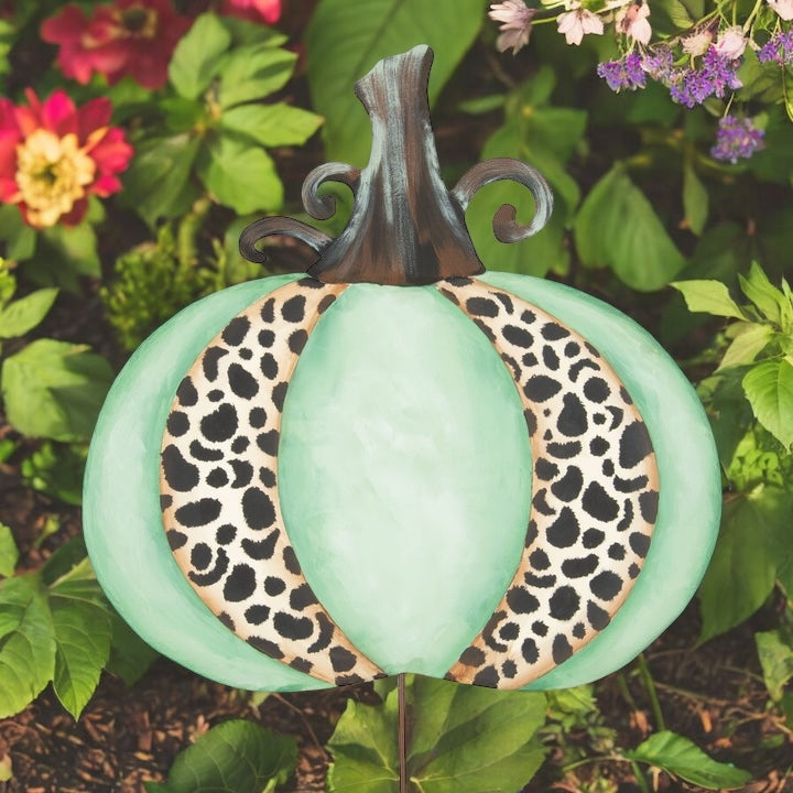 Mint & Leopard Striped Pumpkin