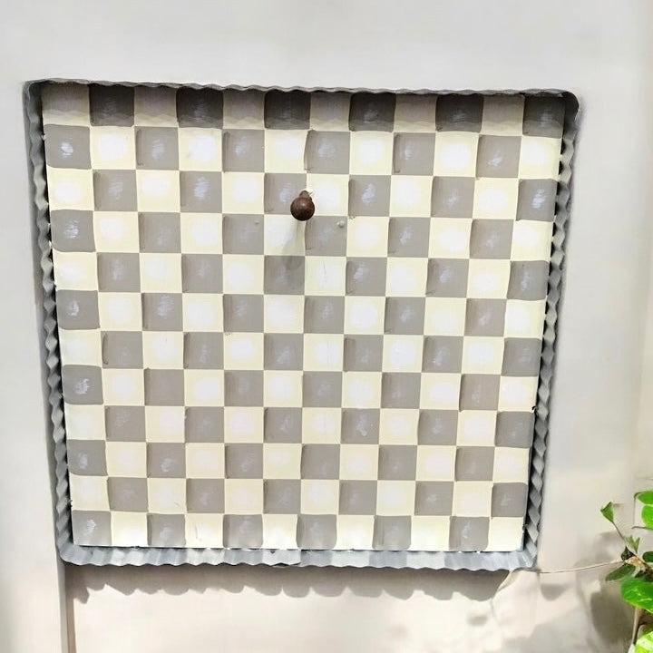 Checkered Metal Charm Display