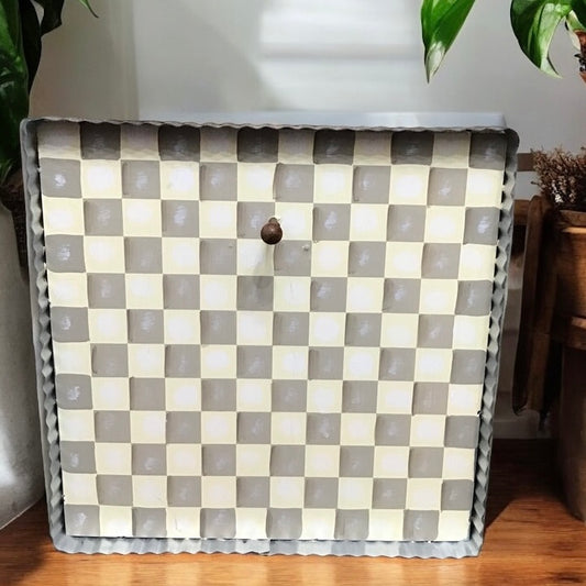 Checkered Metal Charm Display