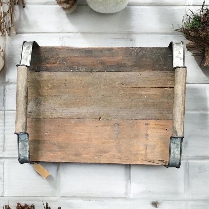 Large Antique Wooden Tray