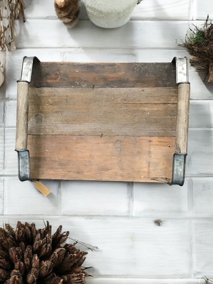 Medium Antique Wooden Tray